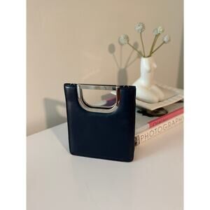 Vintage Susan Gail Black Structured Top Handle Mini Bag Y2K Minimalist ✨